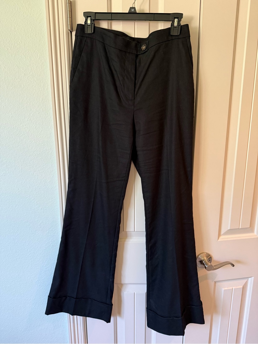 Ann Taylor Black Flared Dress Trousers